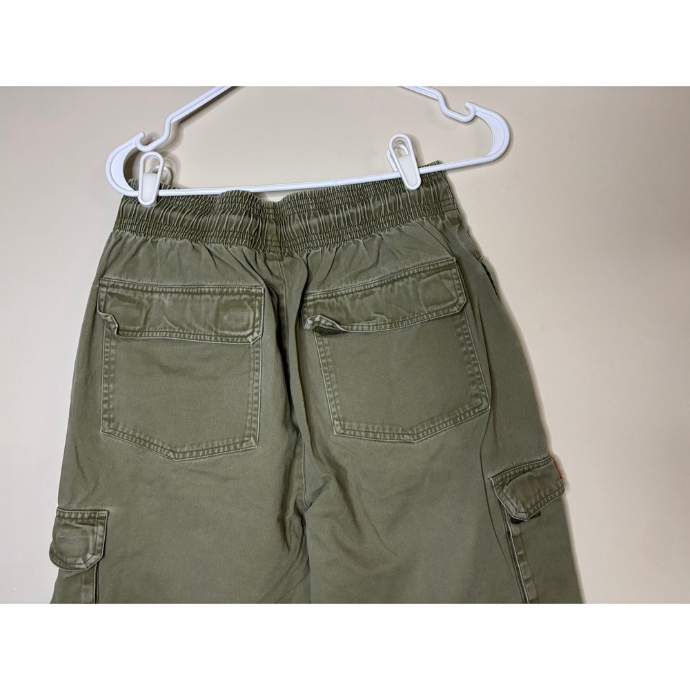 Cookman Chef Pants Mens Olive Green Elastic Waist Cargo Utility Trousers Medium - Picture 3 of 10